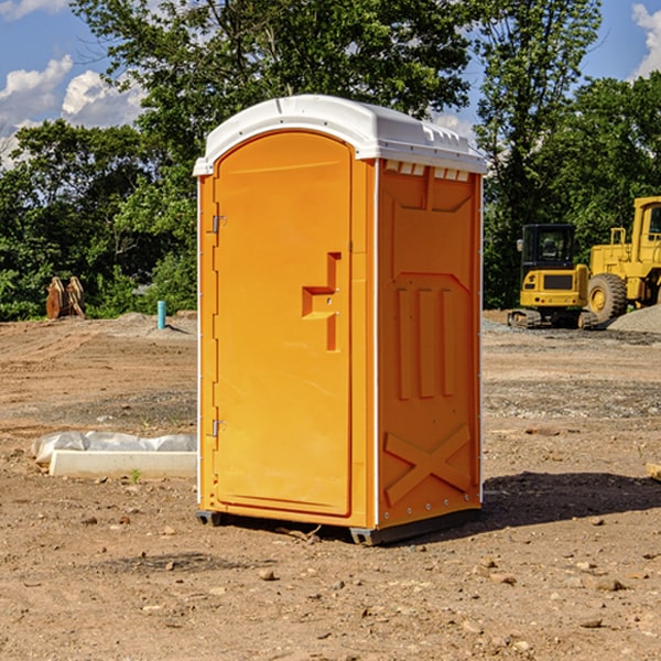 how often are the porta potties cleaned and serviced during a rental period in Simla Colorado